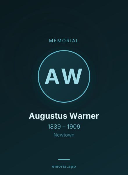 Memorial portrait of Augustus Warner