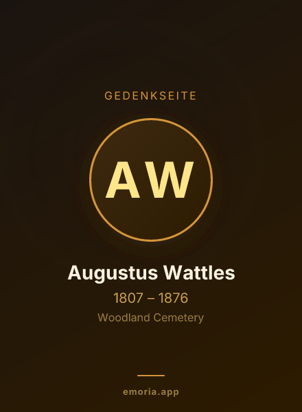 Gedenkportrait von Augustus Wattles