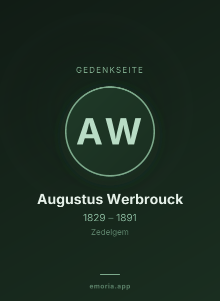 Gedenkportrait von Augustus Werbrouck