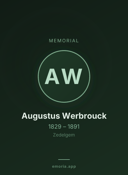Memorial portrait of Augustus Werbrouck