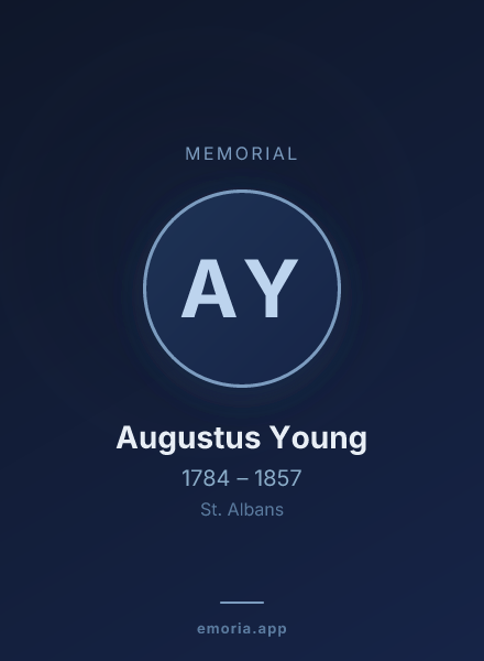 Memorial portrait of Augustus Young