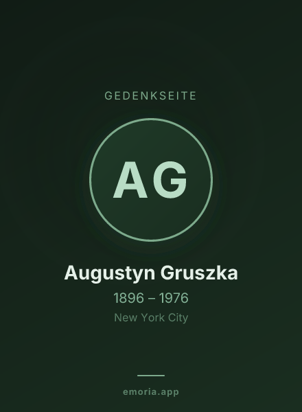 Gedenkportrait von Augustyn Gruszka