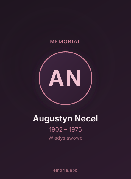 Memorial portrait of Augustyn Necel