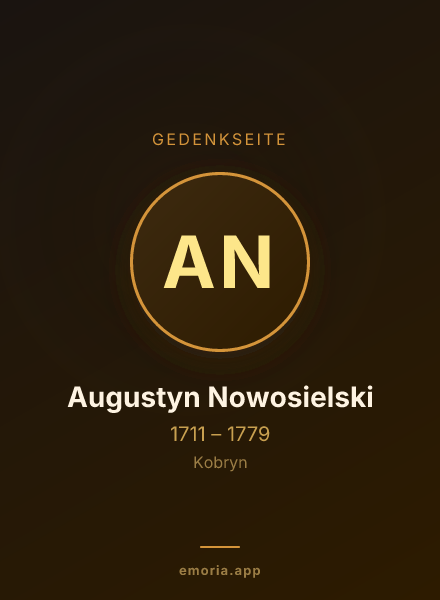 Gedenkportrait von Augustyn Nowosielski