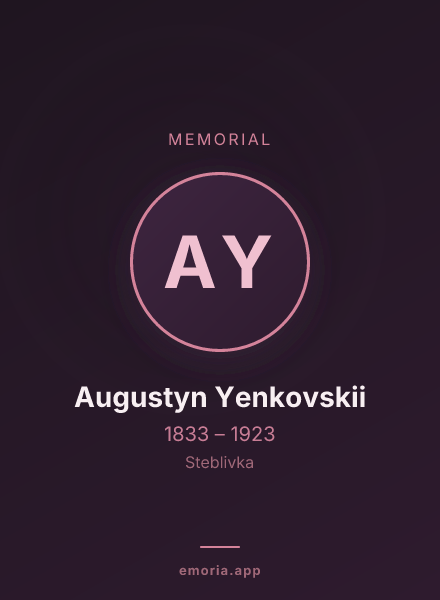 Memorial portrait of Augustyn Yenkovskii
