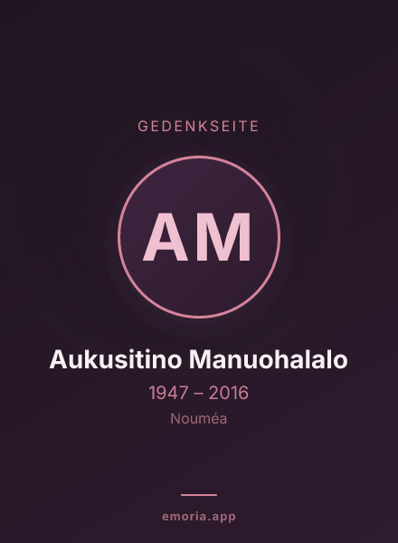 Gedenkportrait von Aukusitino Manuohalalo