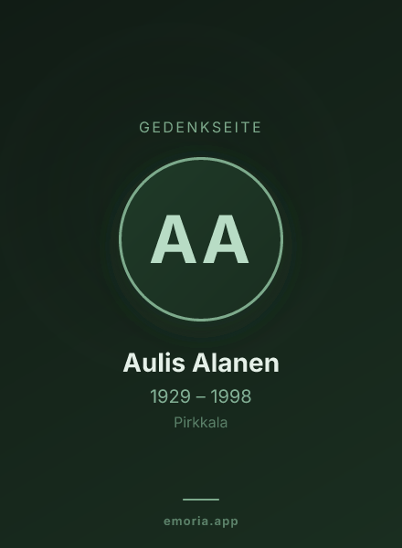 Gedenkportrait von Aulis Alanen