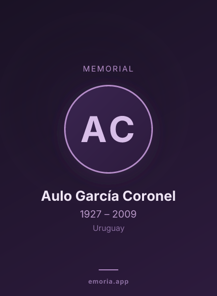 Memorial portrait of Aulo García Coronel