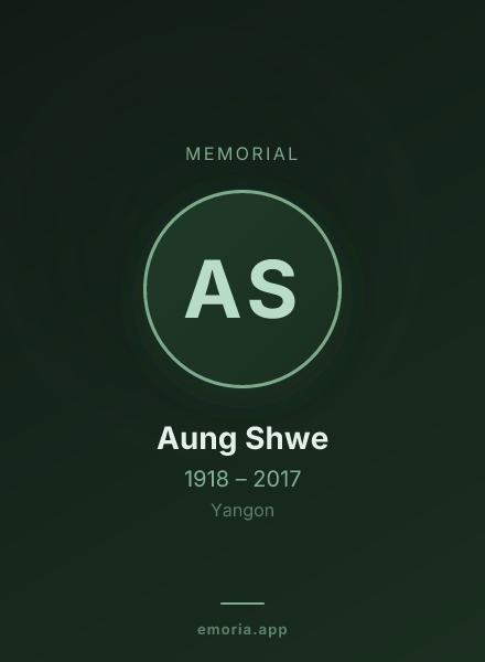 Memorial portrait of Aung Shwe