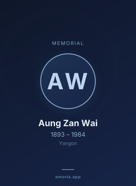 Memorial portrait of Aung Zan Wai