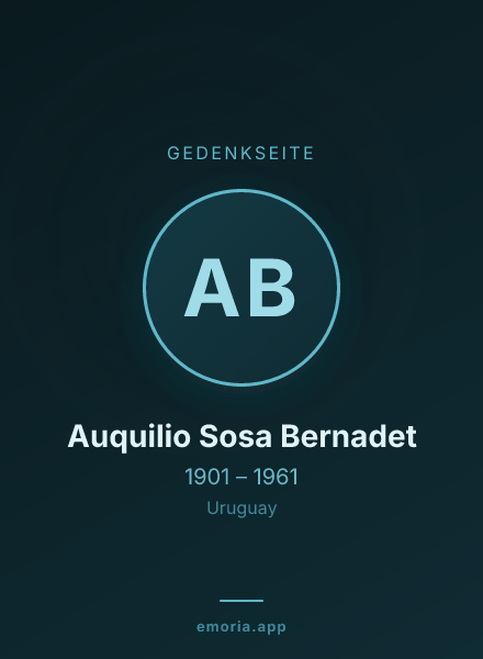 Gedenkportrait von Auquilio Sosa Bernadet