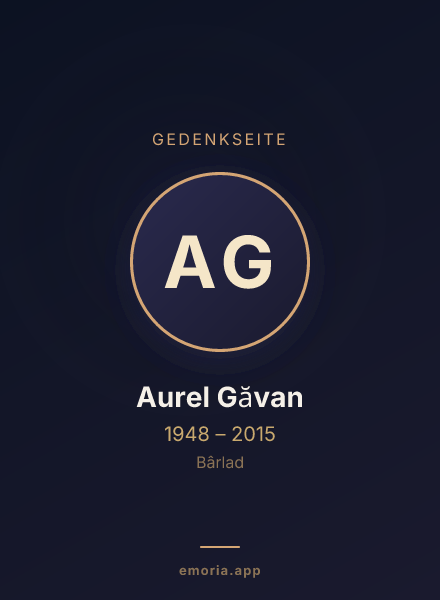 Gedenkportrait von Aurel Găvan
