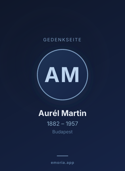 Gedenkportrait von Aurél Martin