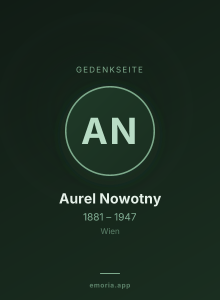 Gedenkportrait von Aurel Nowotny