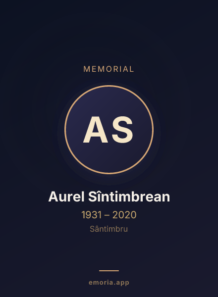 Memorial portrait of Aurel Sîntimbrean