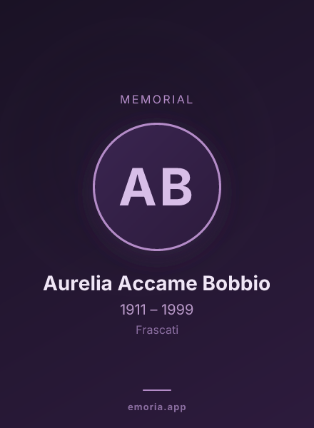 Memorial portrait of Aurelia Accame Bobbio