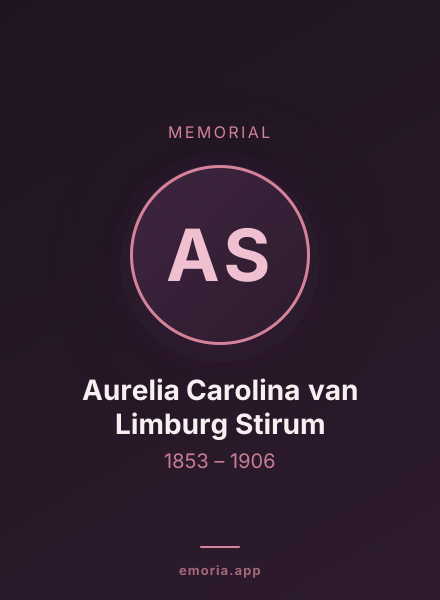 Memorial portrait of Aurelia Carolina van Limburg Stirum