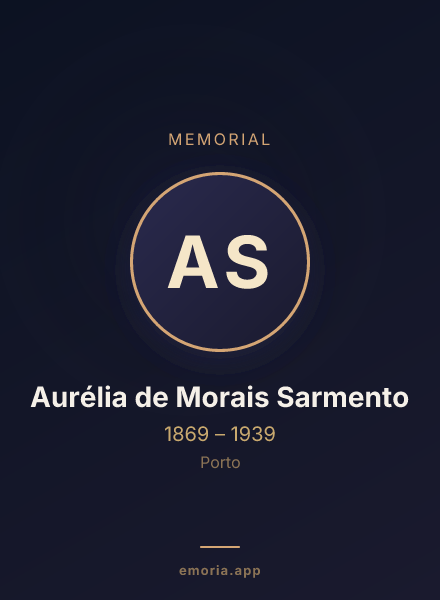 Memorial portrait of Aurélia de Morais Sarmento