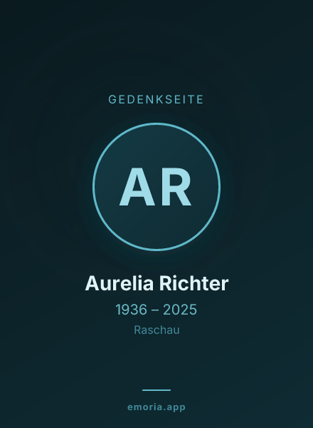 Gedenkportrait von Aurelia Richter