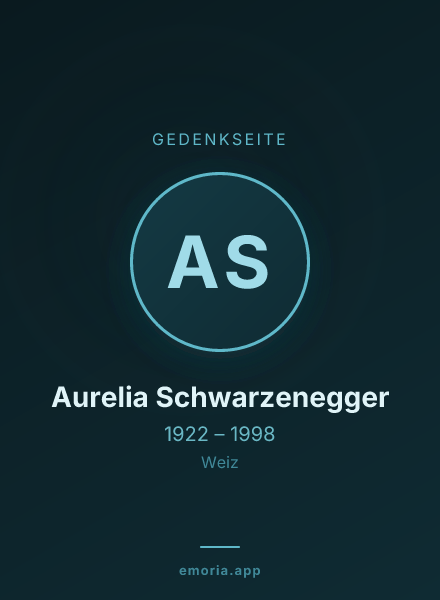 Gedenkportrait von Aurelia Schwarzenegger