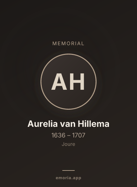 Memorial portrait of Aurelia van Hillema