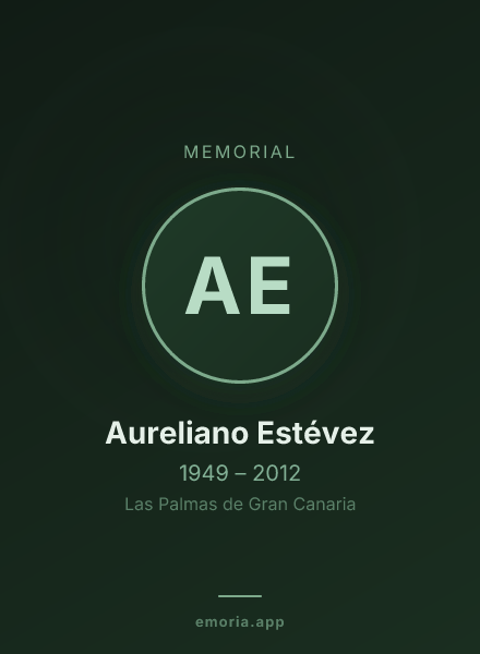 Memorial portrait of Aureliano Estévez