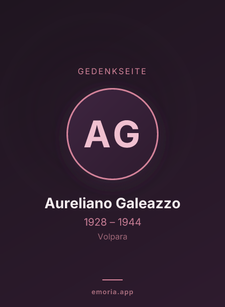 Gedenkportrait von Aureliano Galeazzo