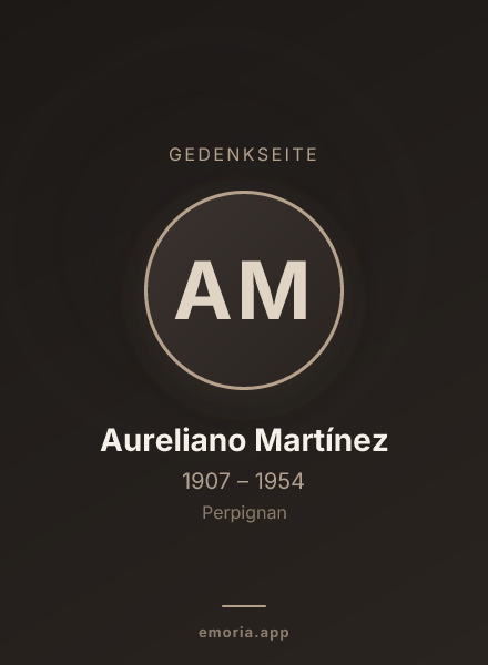 Gedenkportrait von Aureliano Martínez