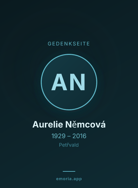 Gedenkportrait von Aurelie Němcová