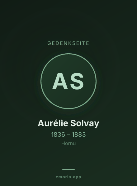 Gedenkportrait von Aurélie Solvay