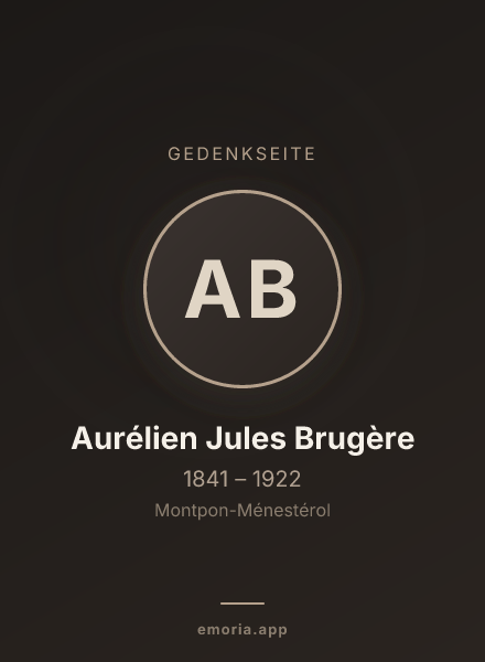 Gedenkportrait von Aurélien Jules Brugère