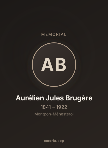 Memorial portrait of Aurélien Jules Brugère