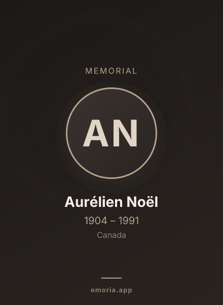 Memorial portrait of Aurélien Noël