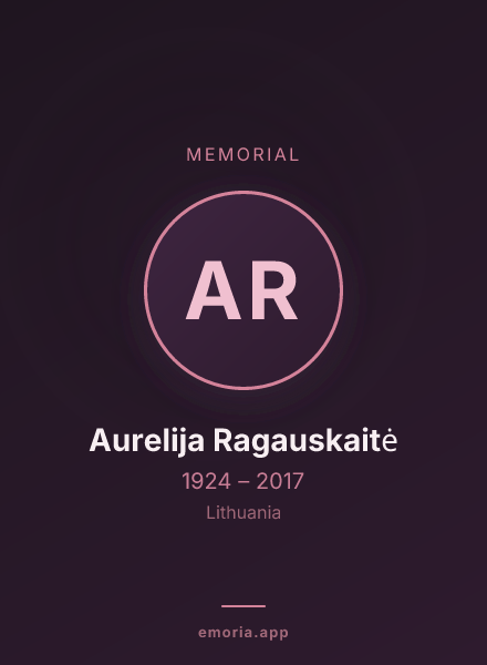 Memorial portrait of Aurelija Ragauskaitė