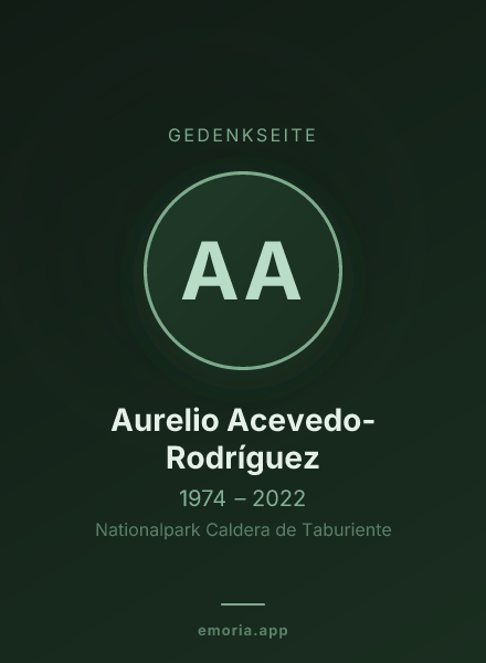 Gedenkportrait von Aurelio Acevedo-Rodríguez