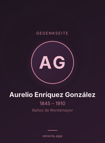 Gedenkportrait von Aurelio Enríquez González