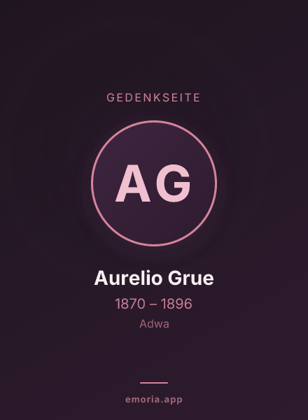 Gedenkportrait von Aurelio Grue