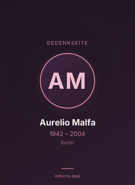 Gedenkportrait von Aurelio Malfa