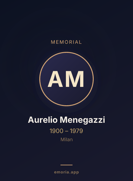 Memorial portrait of Aurelio Menegazzi