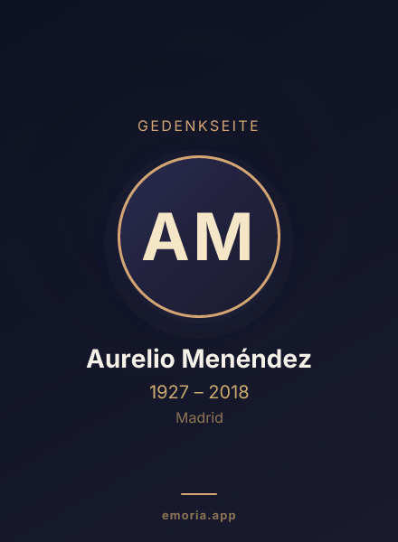 Gedenkportrait von Aurelio Menéndez