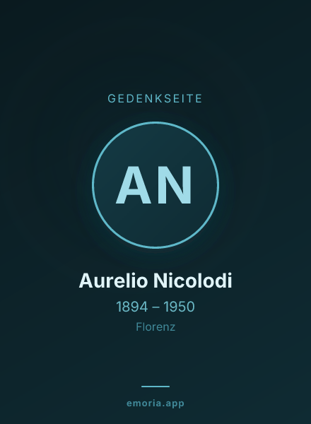 Gedenkportrait von Aurelio Nicolodi