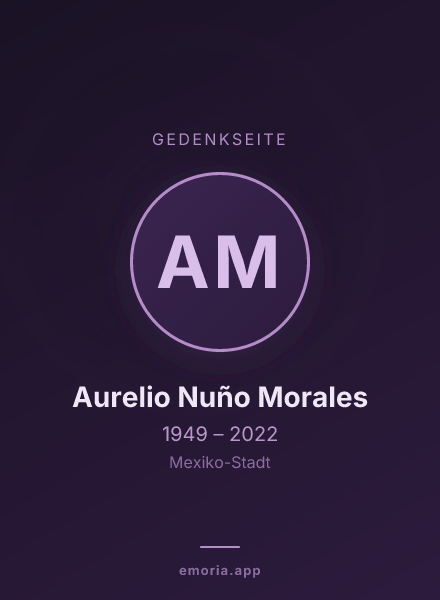 Gedenkportrait von Aurelio Nuño Morales
