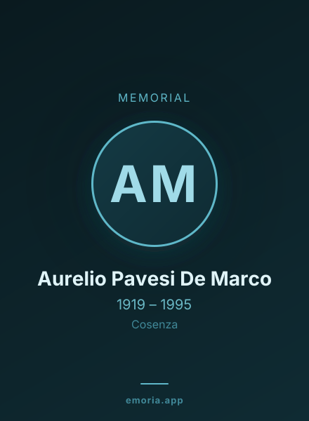 Memorial portrait of Aurelio Pavesi De Marco