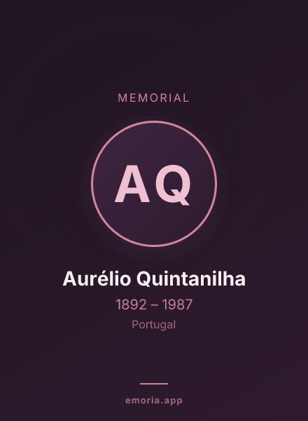 Memorial portrait of Aurélio Quintanilha