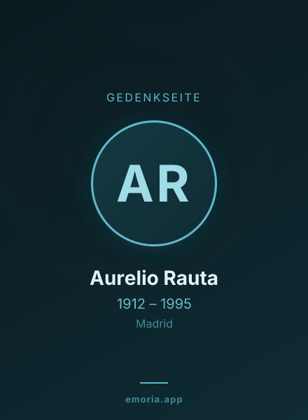 Gedenkportrait von Aurelio Rauta