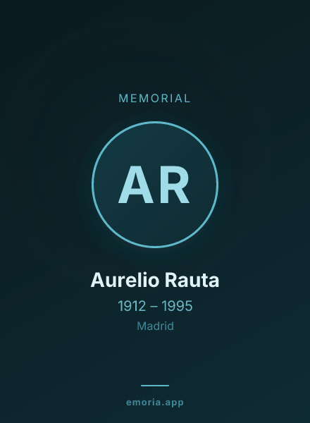 Memorial portrait of Aurelio Rauta