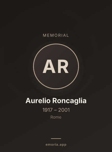 Memorial portrait of Aurelio Roncaglia