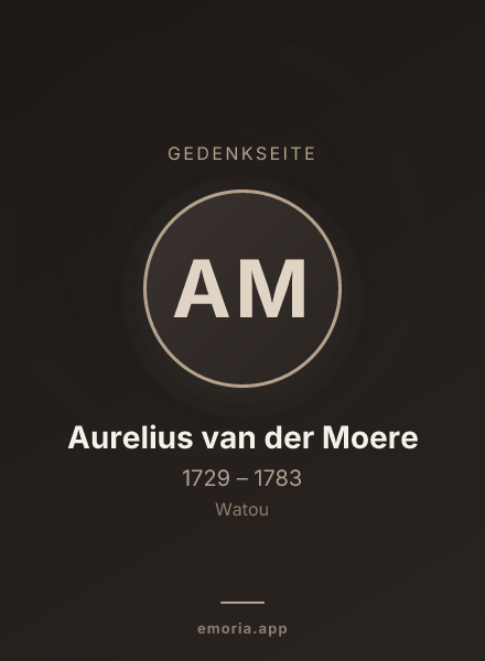 Gedenkportrait von Aurelius van der Moere