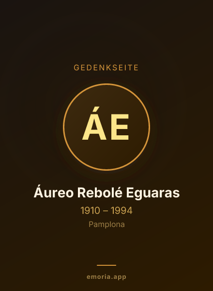 Gedenkportrait von Áureo Rebolé Eguaras