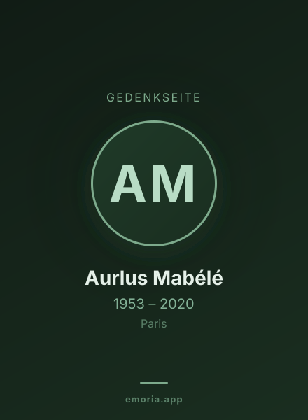 Gedenkportrait von Aurlus Mabélé